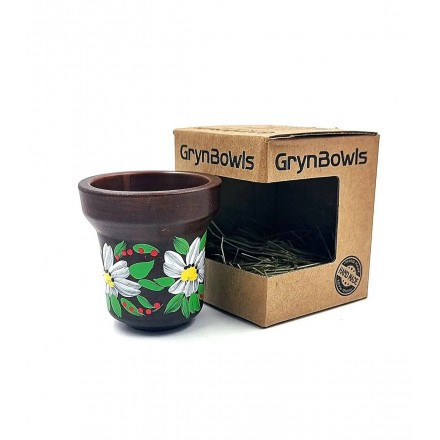 Чаша для кальяна глина GrynBowls Accent Flower