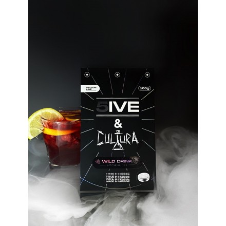 Табак 5IVE Medium Wild Drink 100 грамм (малиновый лимонад) + 5 грамм Cultura