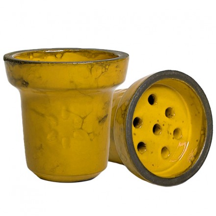 Чаша для кальяну глина Splash Glaze Yellow