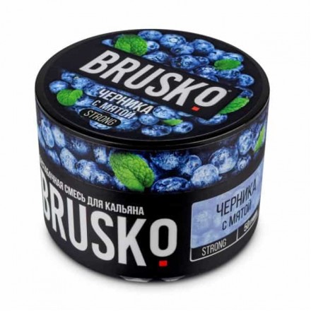 Бестабачная смесь Brusko Strong Line 50 грамм (черника с мятой)