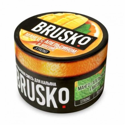 Бестабачная смесь Brusko Strong Line 50 грамм (манго с апельсином и мятой)