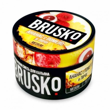 Безтютюнова суміш Brusko Medium Line 50 грам (ананас з помело та личі)