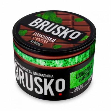 Безтютюнова суміш Brusko Strong Line 50 грам (шоколад із м'ятою)