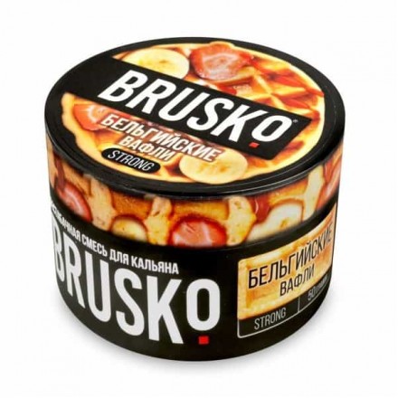 Бестабачная смесь Brusko Strong Line 50 грамм (бельгийские вафли)