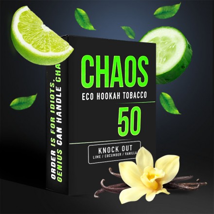 Табак Chaos Knock Out soft line 50 грам (лайм огірок ваніль)