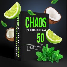 Тютюн Chaos Lime Coco Mint soft line 50 грам (лайм лід бузина імбир м'ята кокос)