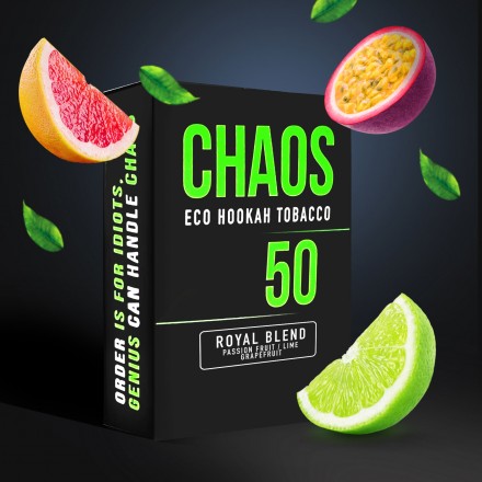 Табак Chaos Royal Blend soft line 50 грам (маракуйя лайм грейпфрут)