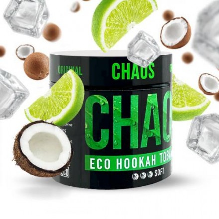 Тютюн Chaos Lime Coco Mint soft line 100 г (лайм лід бузина імбир м'ята кокос)
