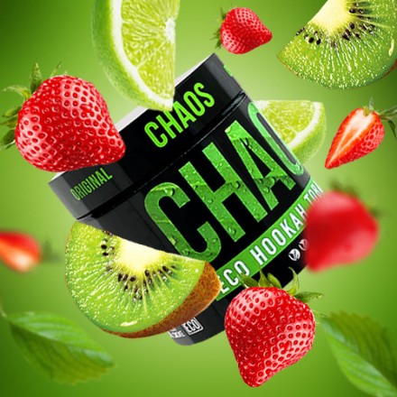 Тютюн Chaos Green Strawberry soft line 100 грам (полуця ківі лайм)