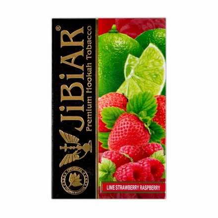 Тютюн Jibiar Lime Strawberry Raspberry 50 грам (полуниця лайм малина)