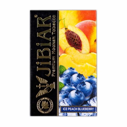 Табак Jibiar Ice Peach Blueberry 50 грамм (лёд персик черника)