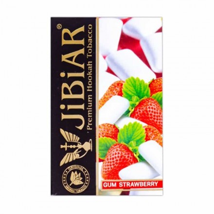 Табак Jibiar Gum Strawberry 50 грамм (жвачка клубника)
