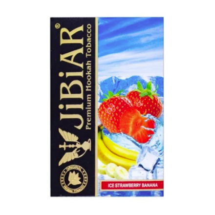 Табак Jibiar Ice Strawberry Banana 50 грамм (лёд банан клубника)