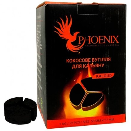 Уголь кокосовый Phoenix 1 кг (72 шт) под Калауд