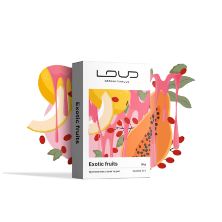 Тютюн Loud Exotic Fruits 50 грам (тропічний мікс тата диня)