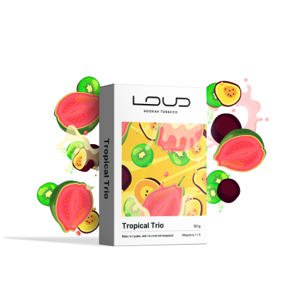 Табак Loud Tropical Trio 50 грам (мікс гуава ківі маракуйя)