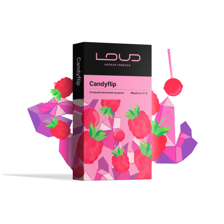 Табак Loud Candyflip 100 грамм (мятные малиновые леденцы)