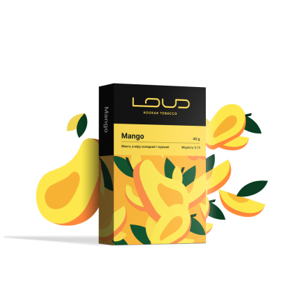 Тютюн Loud Mango 40 грам (манго в міру сладкий і терпкий)