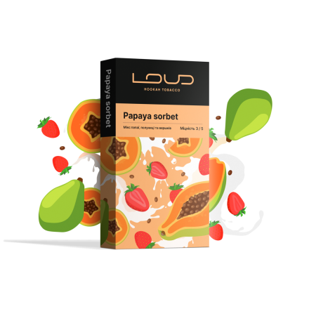 Тютюн Loud Papaya Sorbet 100 грам (папайовий сорбет)