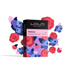 Тютюн Loud Pinkrose 40 грам (чорниця зі смаком рожевої рози)