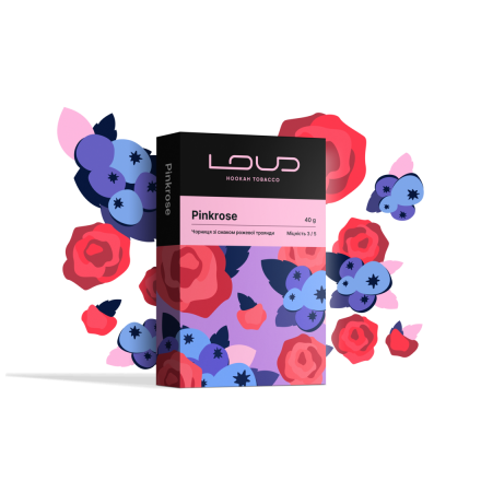 Табак Loud Pinkrose 40 грам (чорниця зі смаком рожевої троянди)
