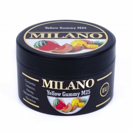 Тютюн Milano Yellow Gummy M25 100 грам (ананас кавун диня)