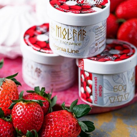 Табак Molfar Virginia Line Полуничний Зефір 60 грам (зефір полуниця)