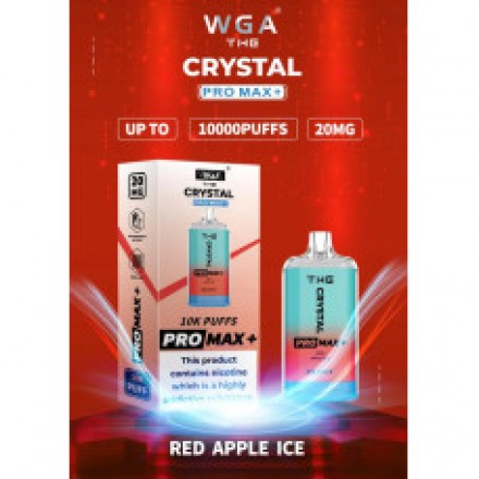 Одноразка Crystal Pro Max 10000 затяжек (красное яблоко лед)