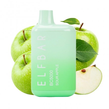 Одноразка Elf Bar Sour Apple BC 5000 затяжек (кислое яблоко)