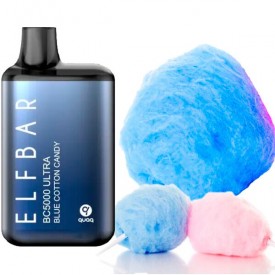 Одноразка Elf Bar BC 5000 Ultra затяжек (голубая сладкая вaта)