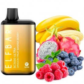 Одноразка Elf Bar Dragon Fruit Banana Berry BC 5000 Ultra затяжек (драгонфруг банан ягоди)