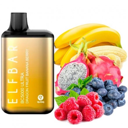 Одноразка Elf Bar Dragon Fruit Banana Berry BC 5000 Ultra затяжок (драгонфруг банан ягоди)