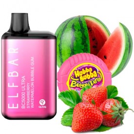 Одноразка Elf Bar Strawberry Watermelon Bubble Gum BC Ultra 5000 затяжек (жвачка клубника арбуз)