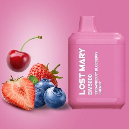 Одноразка Lost Mary BM 5000 затяжек (полуниця лохина вишня)