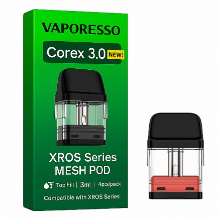 Картридж для Pod системи Vaporesso XROS Series Mesh Corex 3.0 0,6Ω/3ml (1pcs)