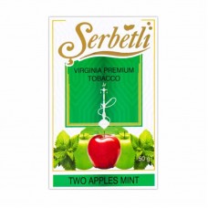Тютюн Serbetli Two Apples Mint 50 грам (подвійне яблуко з м'ятою)