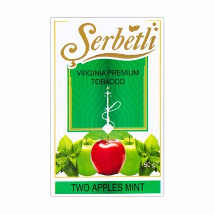 Табак Serbetli Two Apples Mint 50 грамм (двойное яблоко с мятой)