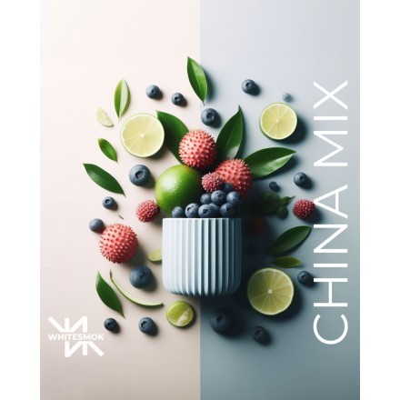 Табак White Smok China Mix 50 грам (лайм лiччi лохина)