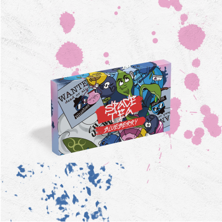 Безникотиновая смесь Space Tea Blueberry 40 грамм (черника)