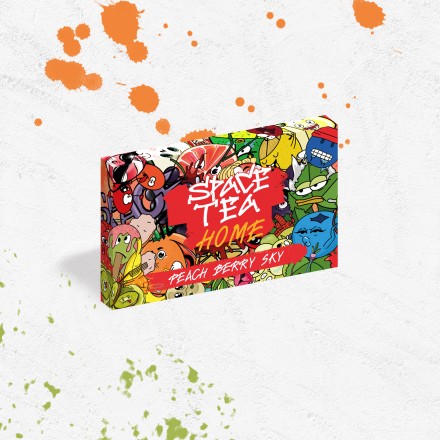 Безнікотинова суміш Space Tea Peach Berry Sky 40 г (персик з ягодами)