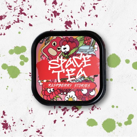 Безникотиновая смесь Space Tea Raspberry Stories 100 грамм (малина)