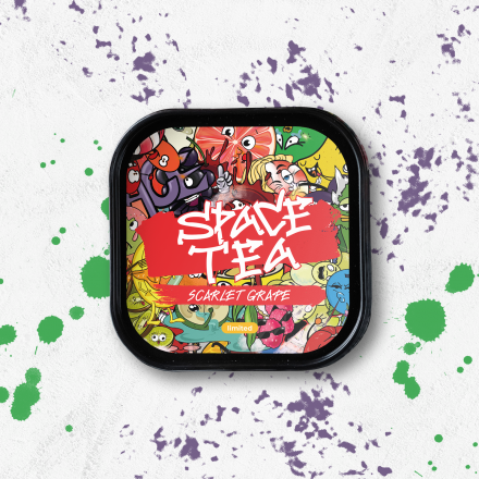 Безнікотинова суміш Space Tea Scarlet Grape 100 грам (виноград лід)