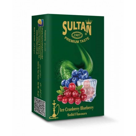 Тютюн Sultan Ice Cranberry Blueberry 50 грам (крижана журавлина з чорницею)