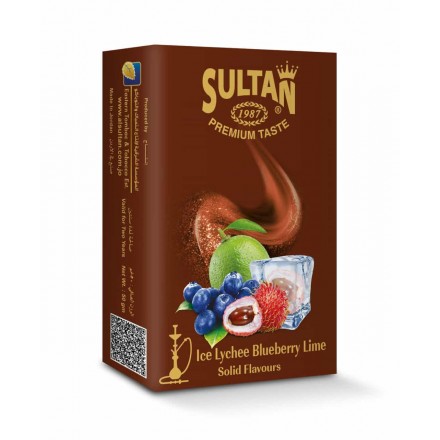 Тютюн Sultan Ice Lychee Blueberry Lime 50 грам (крижана чорниця лайм та лічі)