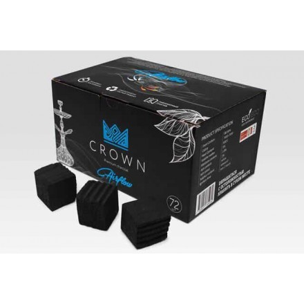 Уголь кокосовый Crown Air Flow 1 кг (72 кубика 25*25)