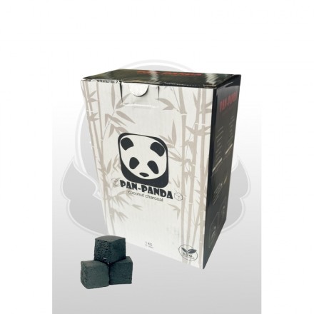 Уголь кокосовый Pan-Panda 1 кг (72 кубика 25*25)