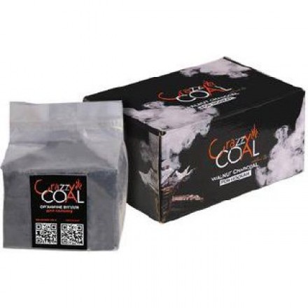 Вугілля горіхове Crazzy Coal 1 кг (72кубика 25*25)