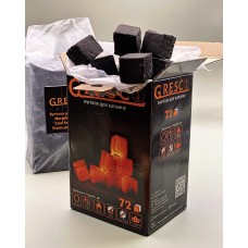 Вугілля горіхове Gresco 1 кг картон (72 кубики 25*25)