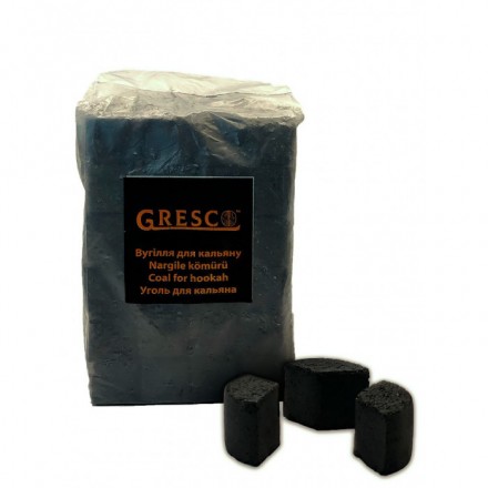 Вугілля горіхове Gresco 1 кг під калауд (72 кубики)