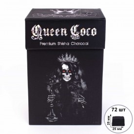 Уголь кокосовый Queen Coco Premium 1 кг (72 кубика 25*25)